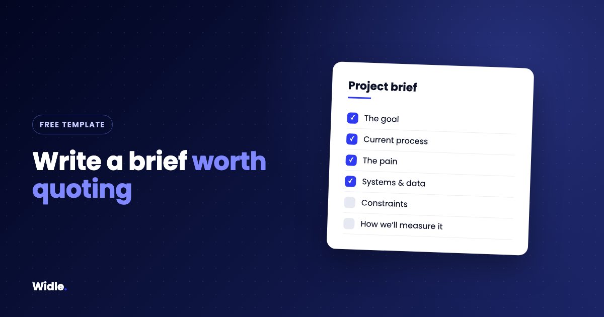 How to brief an AI or automation project (with a free template)