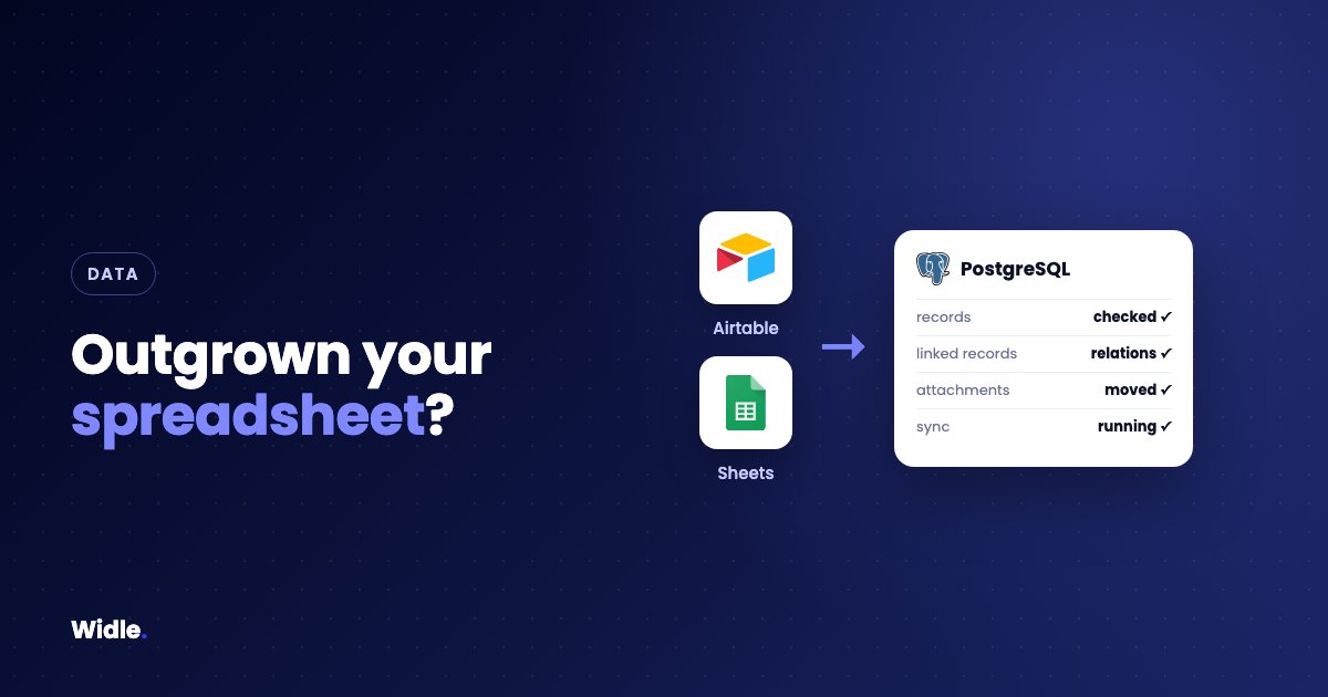 Moving off Airtable or Google Sheets to PostgreSQL: a migration you can run twice