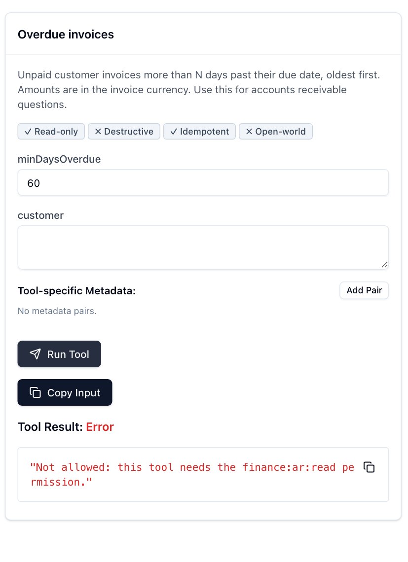 Tool result error: Not allowed: this tool needs the finance:ar:read permission